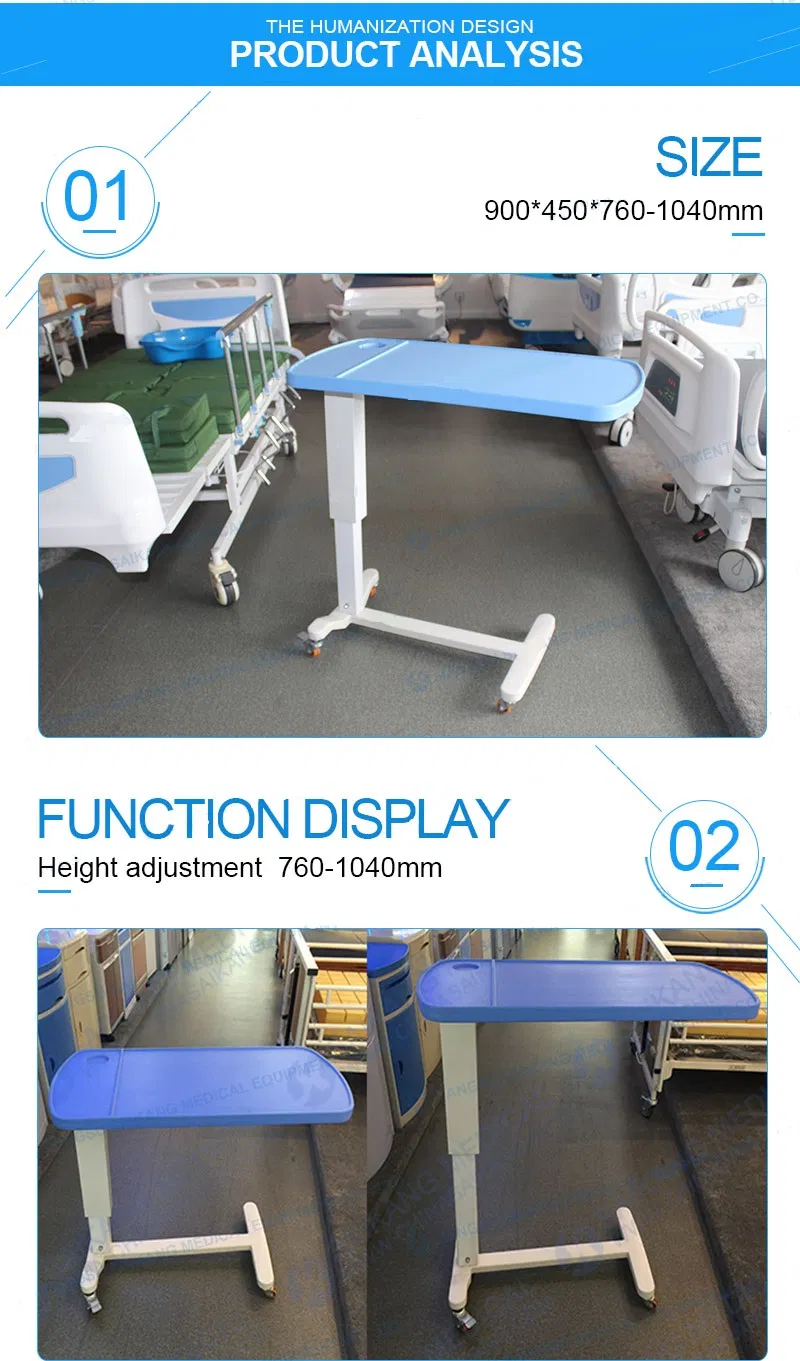 Detalle mesa médica ajustable