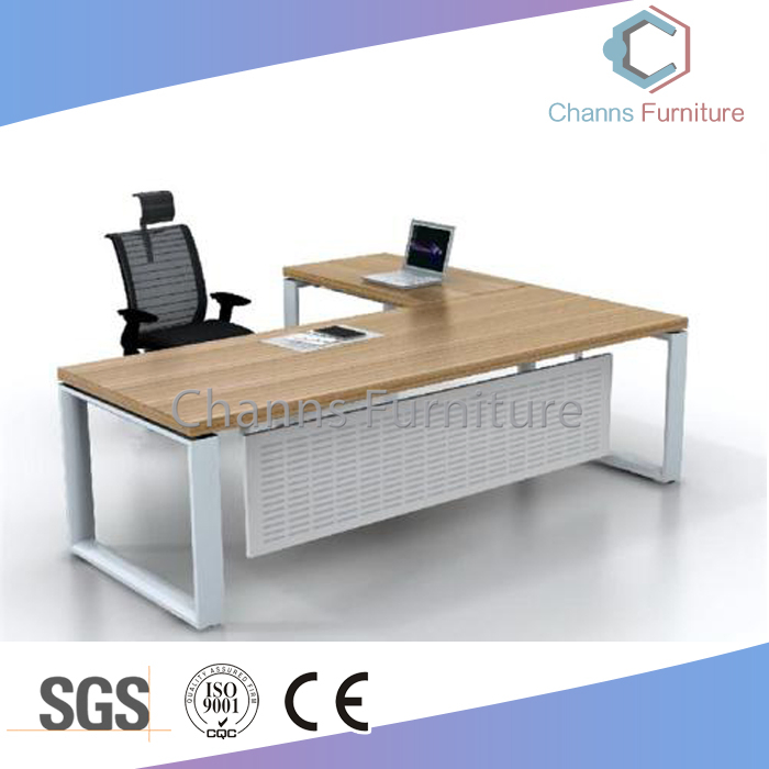 Muebles Modernos 2m Mesa de Oficina en Forma de L de Metal Escritorio Ejecutivo (CAS-ED31450)