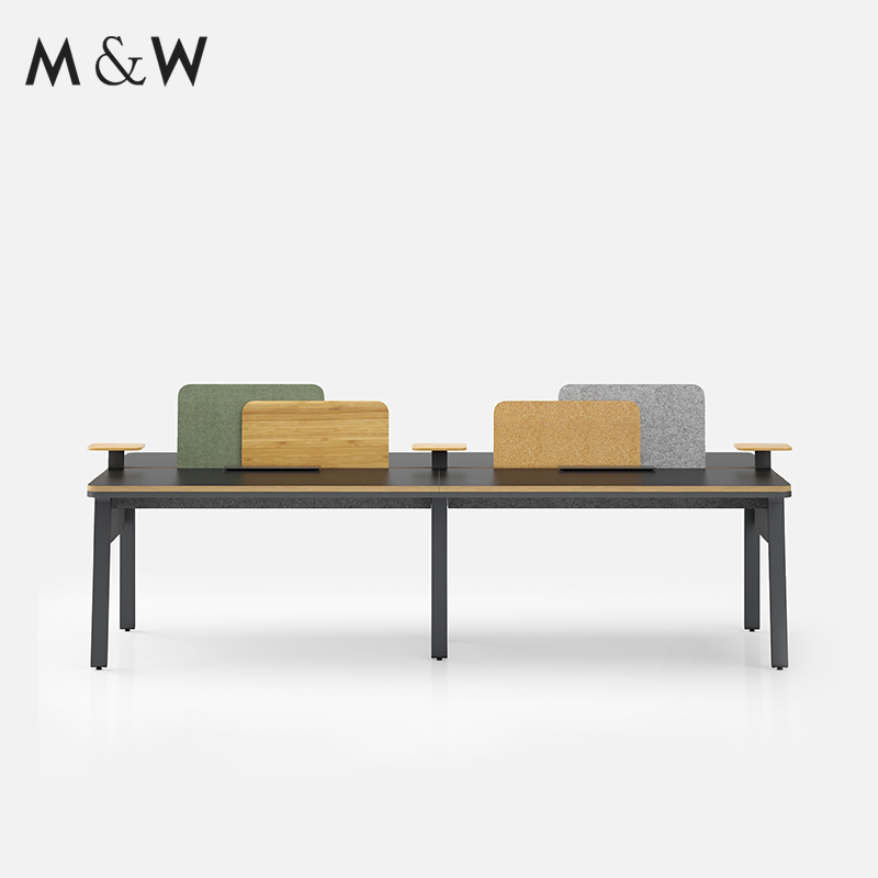 M&W Personal Volta Estación de Diseño Moderna Espacio Abierto 4 Oficina Escritorio de Empresa