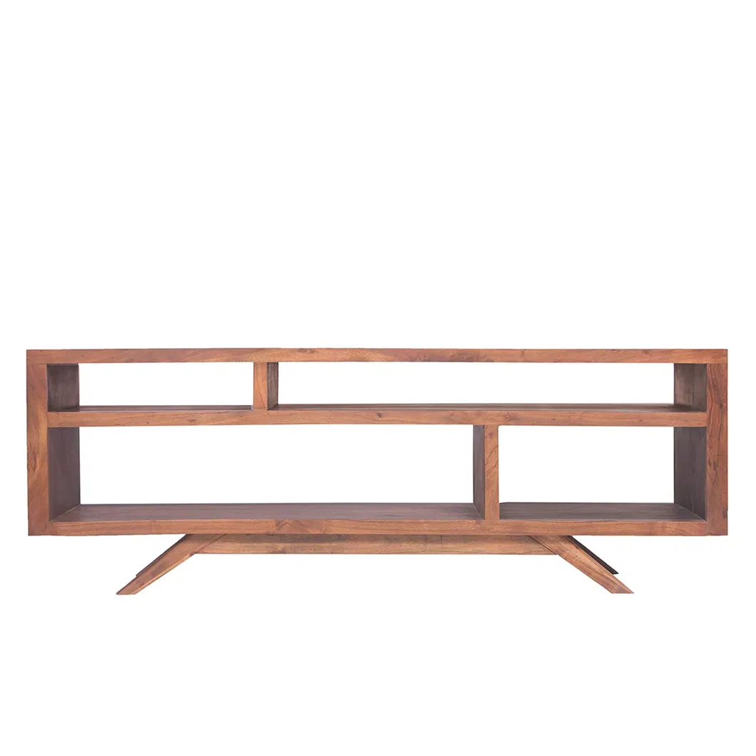 Soporte de televisión, moderno industrial, centro de entretenimiento para sala de estar, estantes de almacenamiento y armarios, mesa de madera