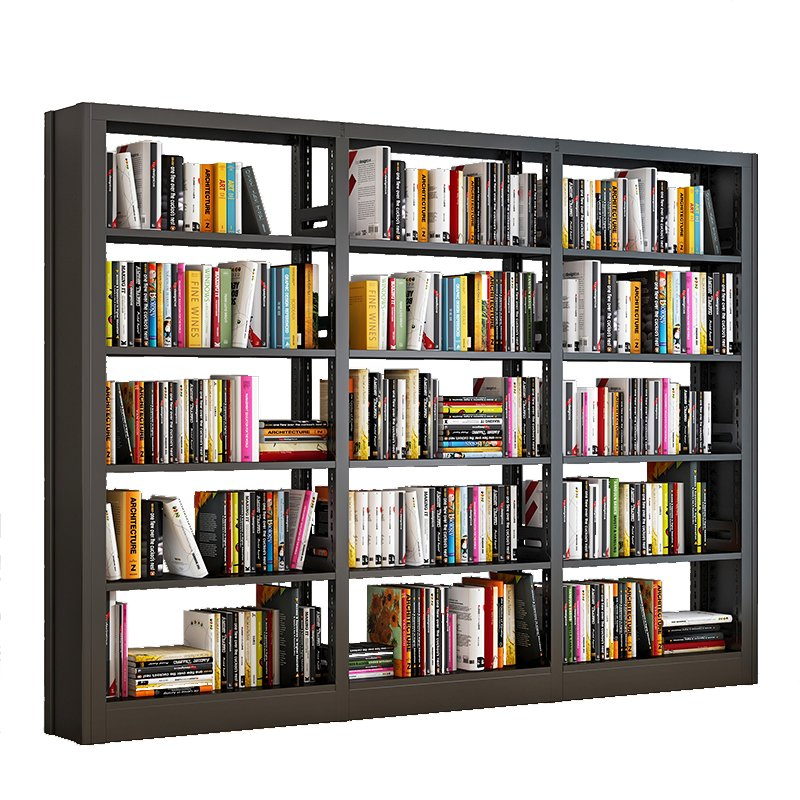 Muebles de biblioteca económicos y de alta calidad, estantería portátil de acero doble para biblioteca