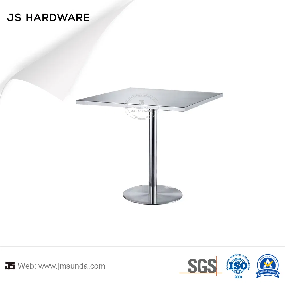 Silla de comedor fija de barra de acero inoxidable de fábrica directa, taburete de barra satinado