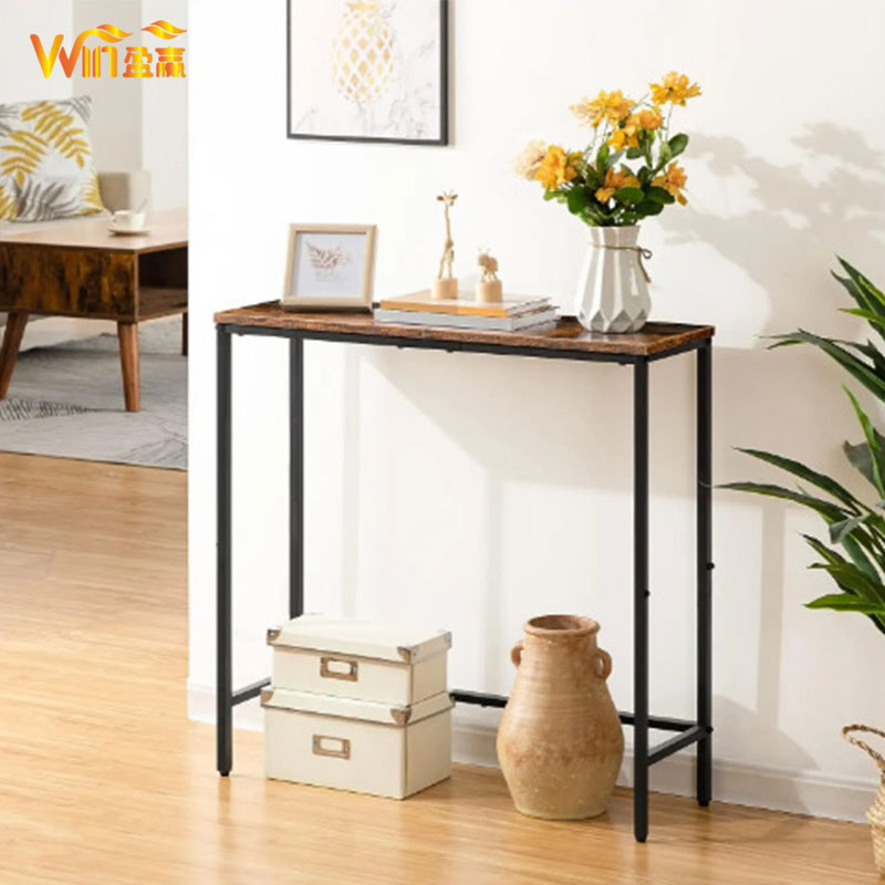 Mesa Larga de Madera para el Hogar Estilo Americano para el Pasillo, Entrada, Dormitorio, Mesita de Noche, Armario de Almacenamiento