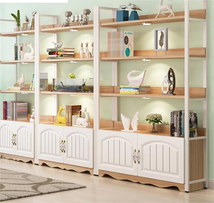 Estante de libros de madera moderna para oficina, soporte para plantas, estante de utilidad 8-Tier estante de pie para la sala de estar