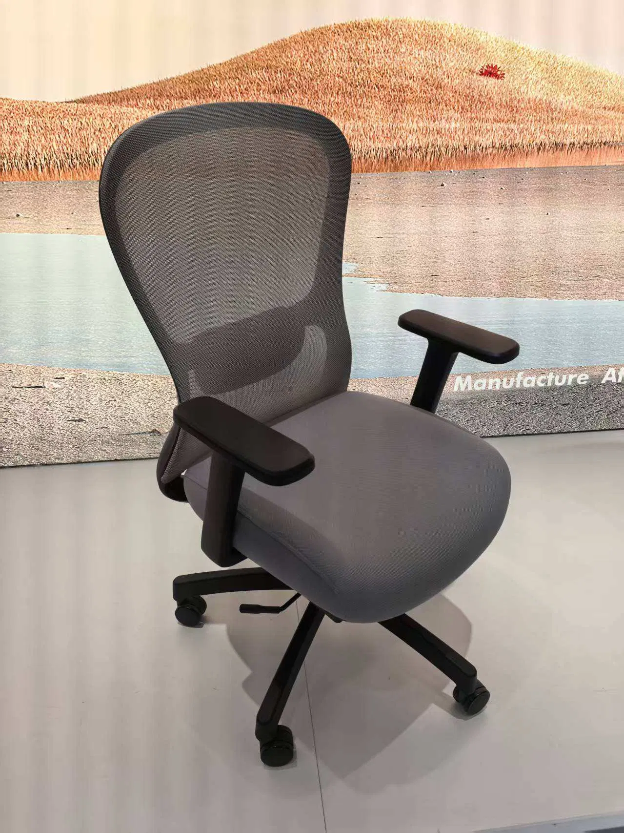 Silla ergonómica de malla ajustable para conferencia de muebles de oficina