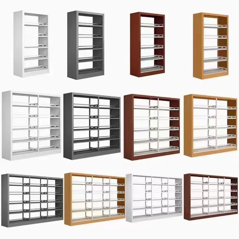Estantería de metal y madera