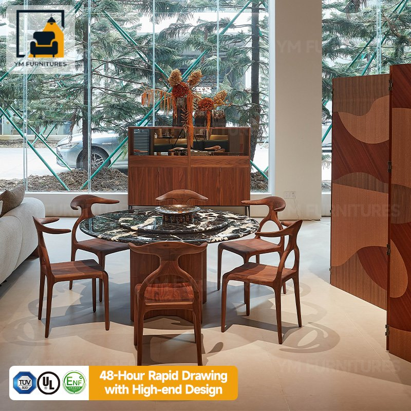 Mueble Buffet de Villa Armario Modular Artesanal de Lujo Almacenamiento de Madera Aparador para Bar en Casa Comedor