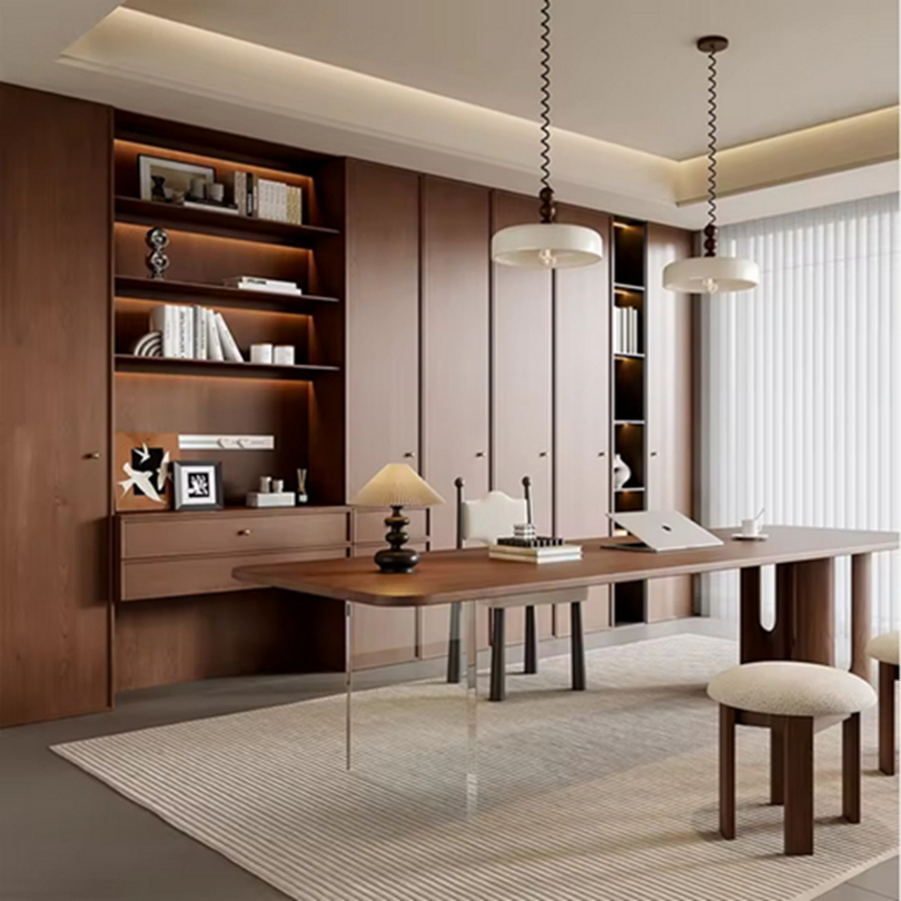 Diseño de estantería moderna personalizada de madera, exhibición simple, librero de madera, estanterías de biblioteca, estantería industrial con panel trasero