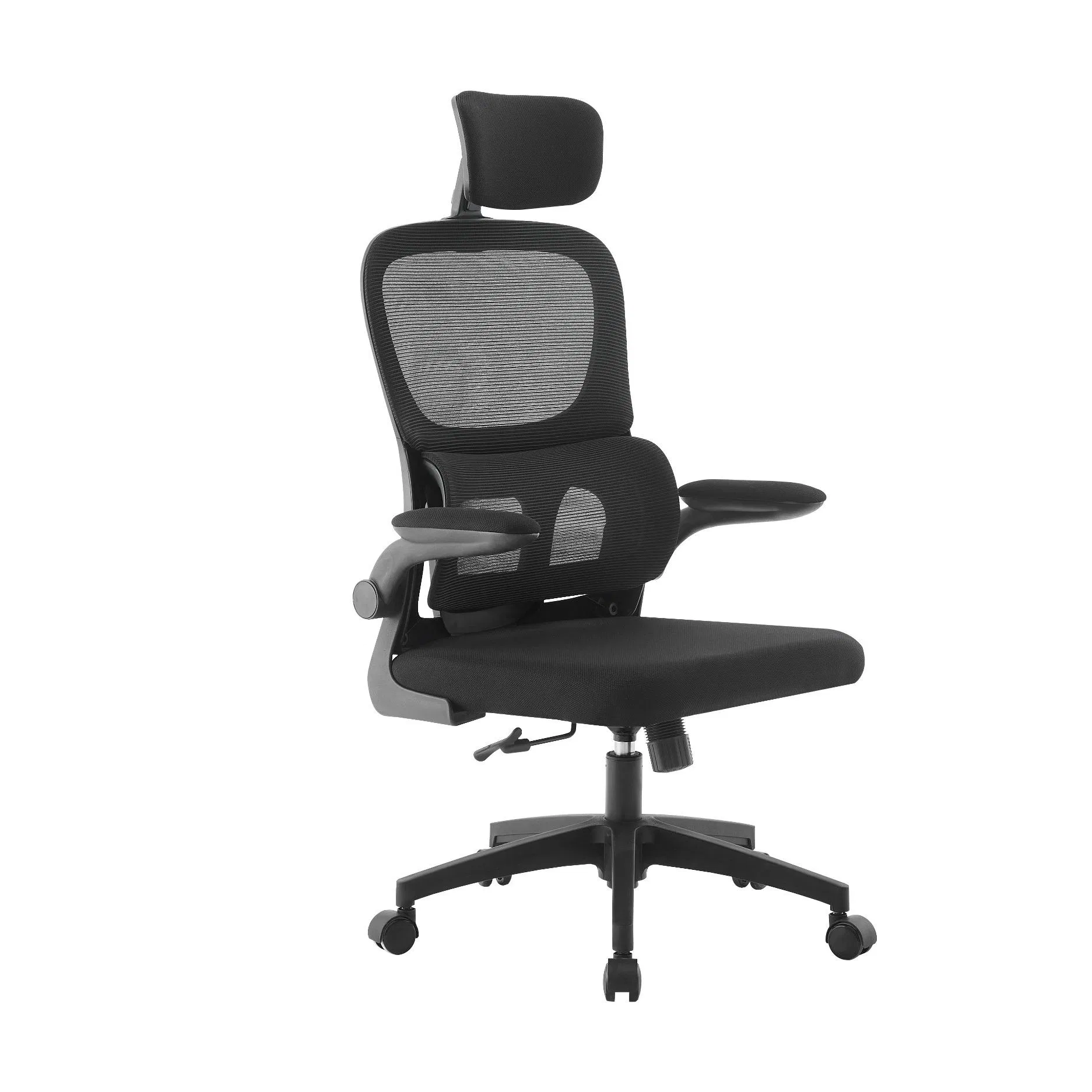 2026 Silla de oficina ergonómica de malla alta y cómoda con reposacabezas