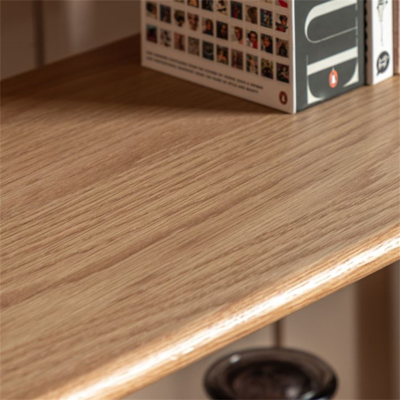 4-Tiers Estante de exhibición de madera de roble natural, soporte para plantas en la pared, estantería de esquina organizadora para sala de estar, oficina en casa, cocina