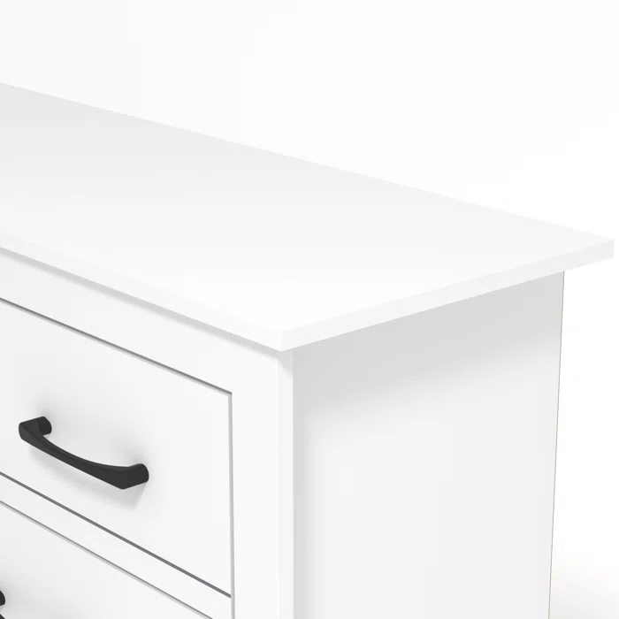 Mueble de almacenamiento de madera de alta calidad, cómoda funcional blanca con cajones