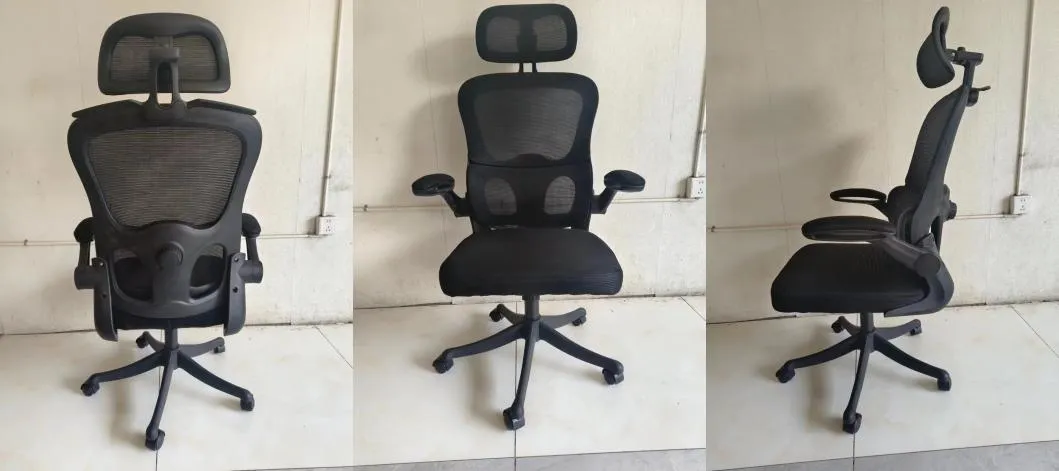 2026 Silla de oficina ergonómica de malla alta y cómoda con reposacabezas