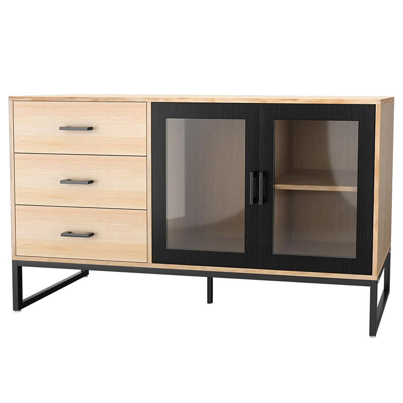 Alacena contemporánea para almacenamiento, ideal para una elegante configuración de bar de café