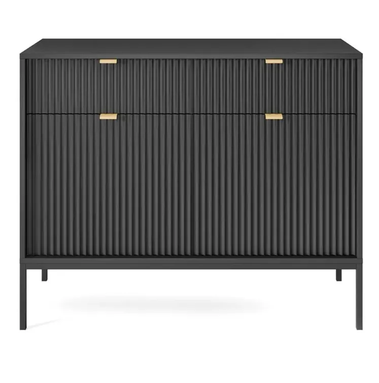 Mesita de noche de un cajón de madera 4