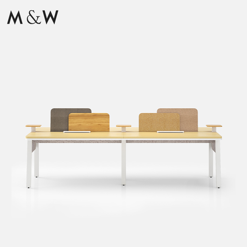 M&W Personal Volta Estación de Diseño Moderna Espacio Abierto 4 Oficina Escritorio de Empresa