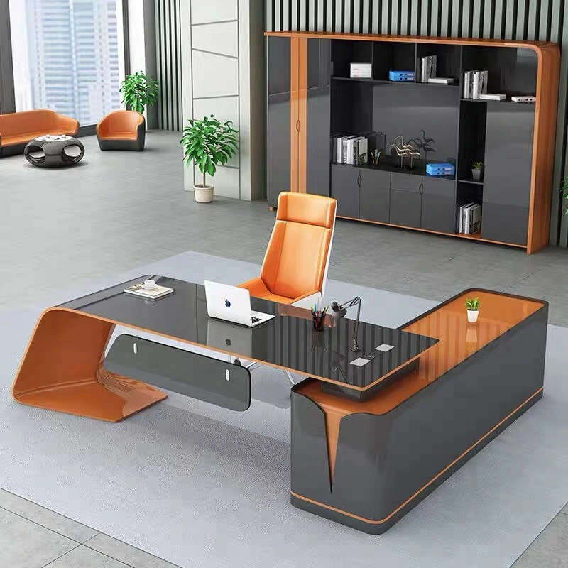 Muebles de oficina Escritorio de lujo de oficina Escritorio ejecutivo de MDF para jefe