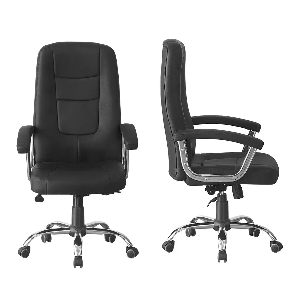 2025 Silla de Oficina Ergonómica de Cuero PU con Respaldo Medio y Giratoria para Jefe