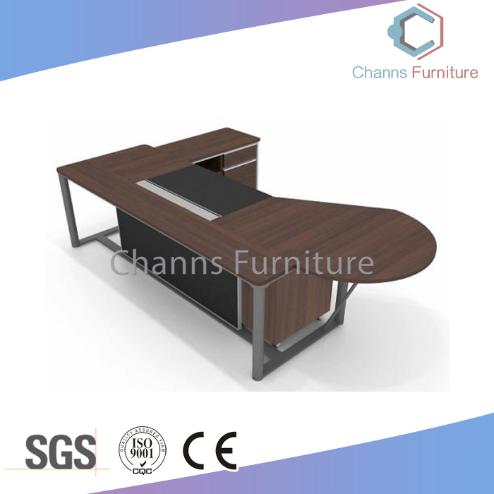 Muebles Modernos 2m Mesa de Oficina en Forma de L de Metal Escritorio Ejecutivo (CAS-ED31450)