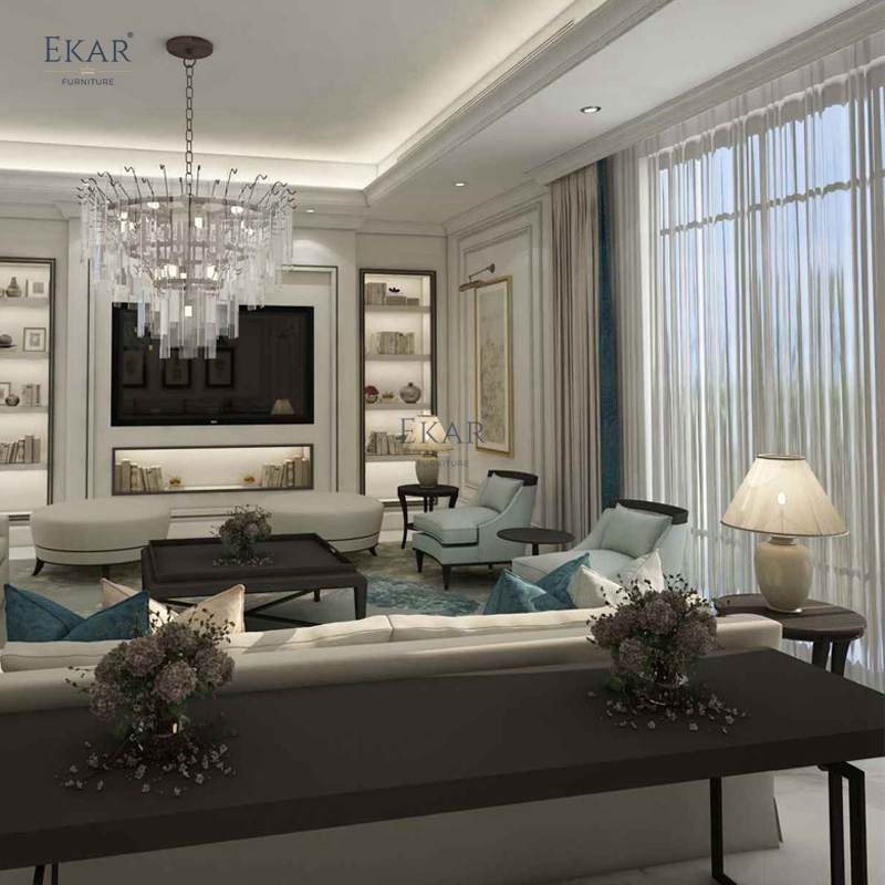 Mesa Consola Sofá Moderno Ekar Personalizado Asiento de Lujo Ligero para Espacios Habitables Modernos Entrada y Villa