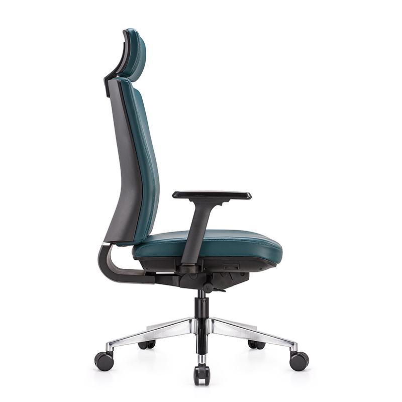Silla de oficina ergonómica de cuero PU para ejecutivos modernos, silla giratoria con reposacabezas ajustable