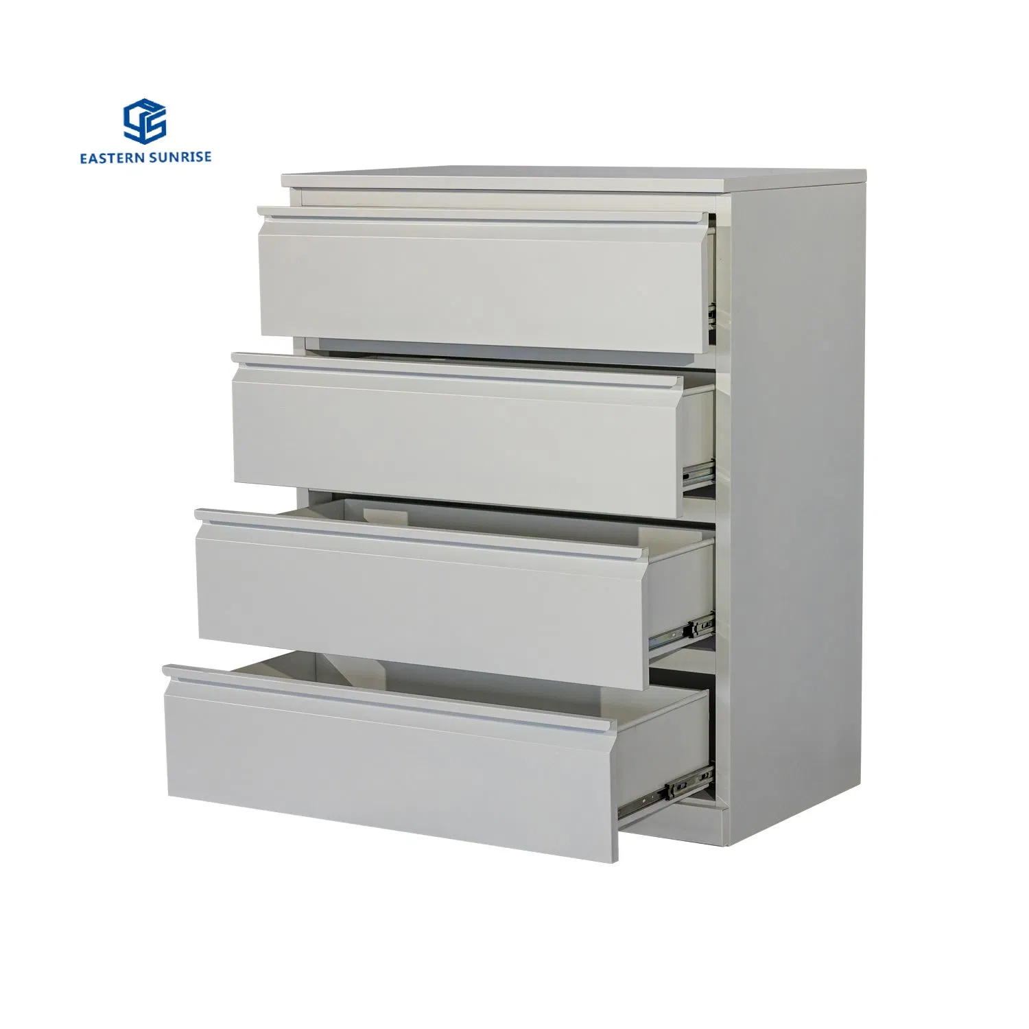 Cajonera 4 Armario de Almacenamiento para Dormitorio Blanco