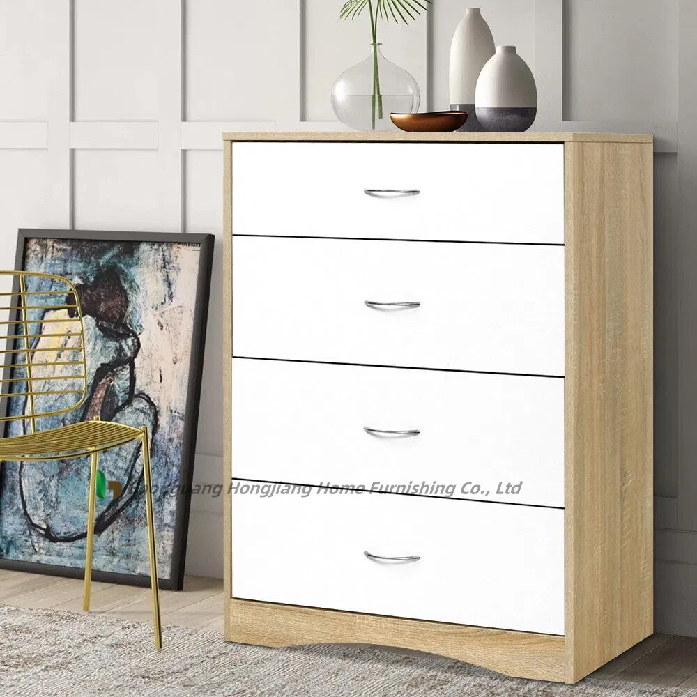 Cómoda alta mesa de dormitorio almacenamiento blanca armario cajonera