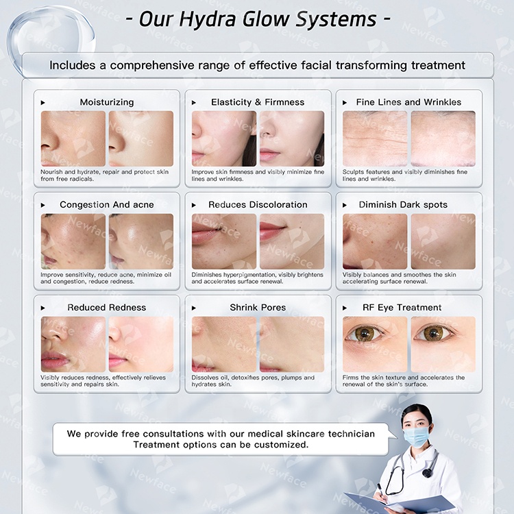 NewFace Best High Pressure Oxygen Jet Hydra Beauty Facial Machine Aqua Peel Hydro Dermabrasion Spa Facial Equipment Manufacturer