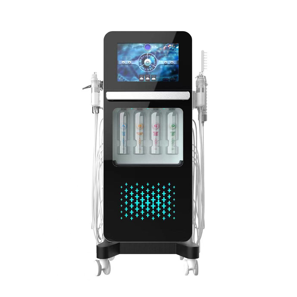 w 2026 Professional 17-in-1 Spa H2O2 Hydrotherapy Skin Scrubber with Oxygen and CO2 Bubble Jet Facial Massager