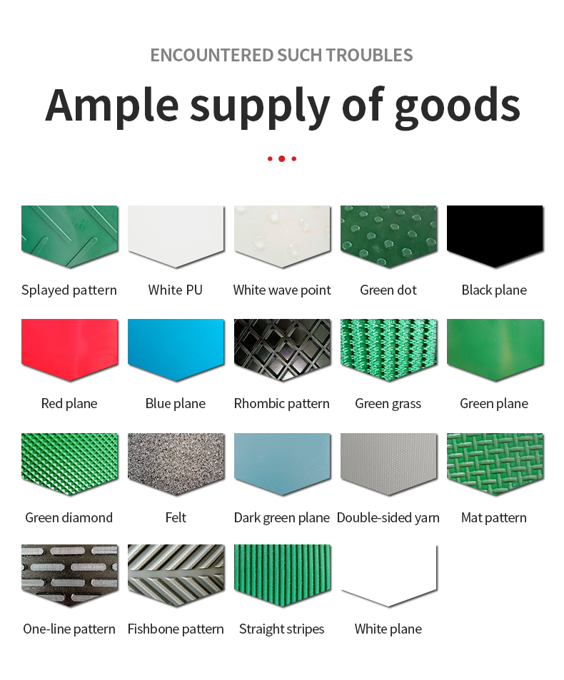 Green Grass Pattern Industrial Conveyor Belt, Anti-skid Wear-resistant and Anti-aging Assembly Line Equipment, Transmission Belt