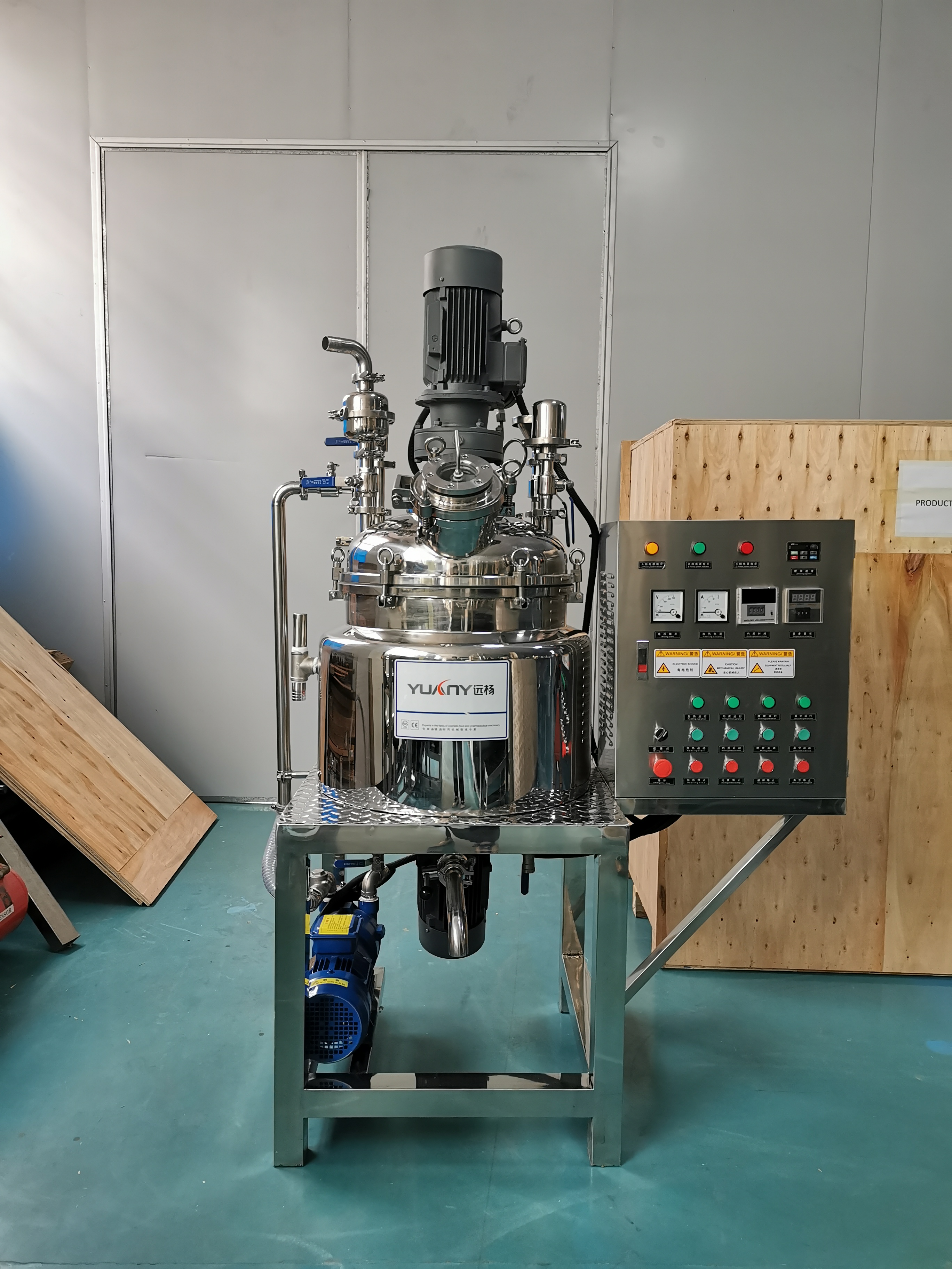 CE Cosmetic Making Machine Cream Mixer Mixing Emulsifying Cooling Electric or Steam Heating Cosmetics Production Equipment