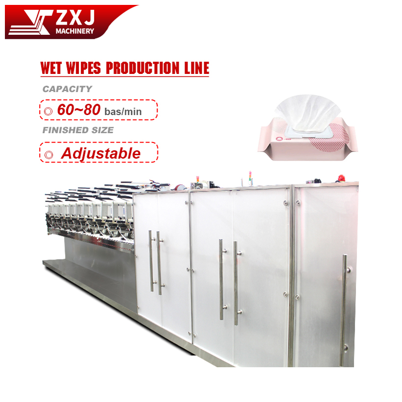 Full-Auto Wet Wipe Making Machine for Personal Care for Daily Hygiene Use with Folding Wetting Packing