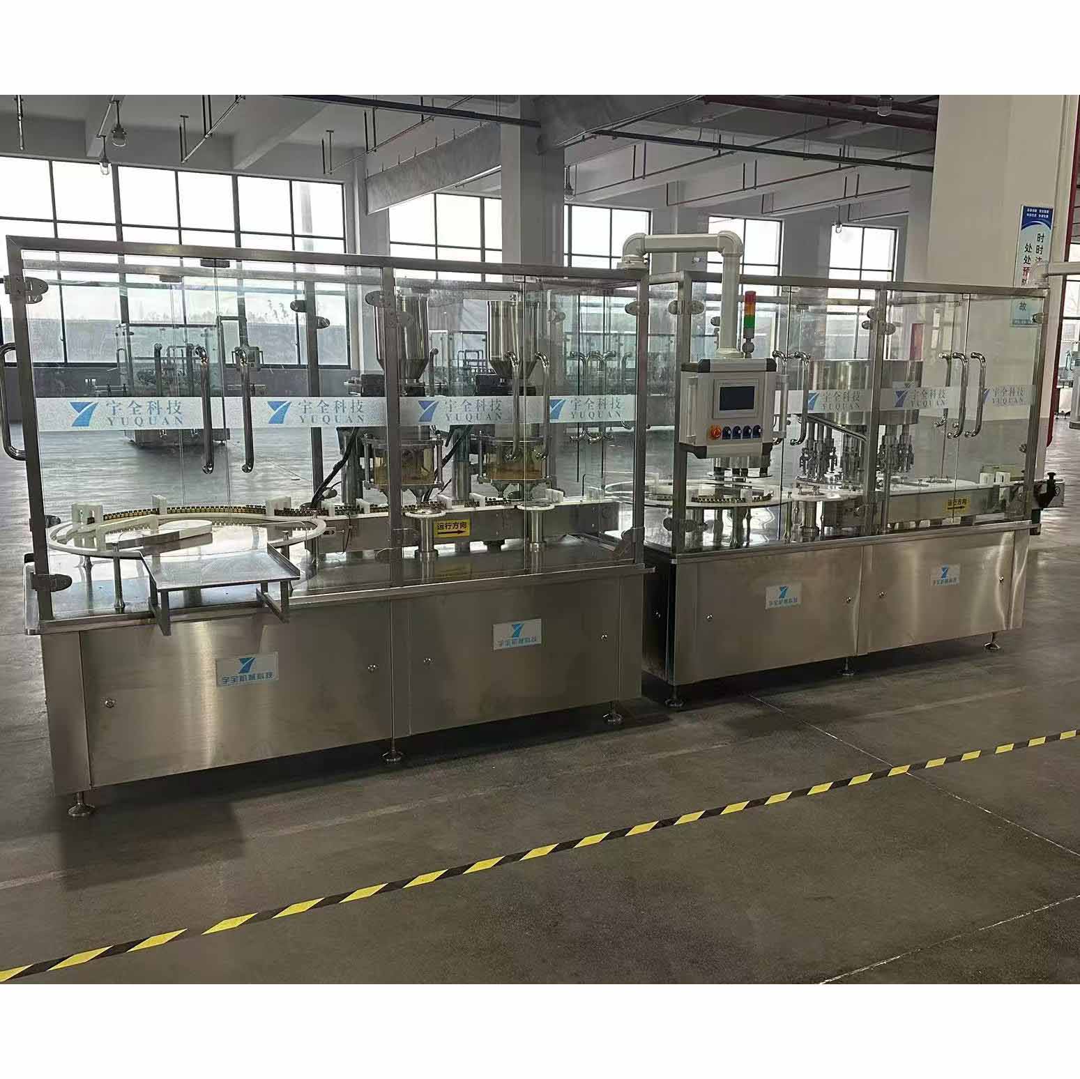 Automatic 2/4 Heads Vial Powder Filling Stoppering Capping Machine