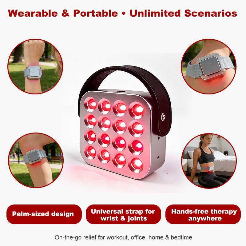 New Product Blue Red Light 470nm 660nm 850nm 940nm Infrared Light Therapy Portable Mini Device For Home &amp; Travel Use