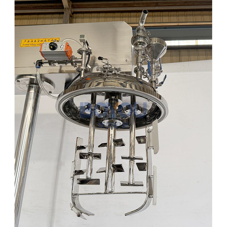 Professional Agitator Vacuum Emulsifying Machine with Siemens Motor SUS316L Gear &amp; Bearing for Skincare Food Chemicals