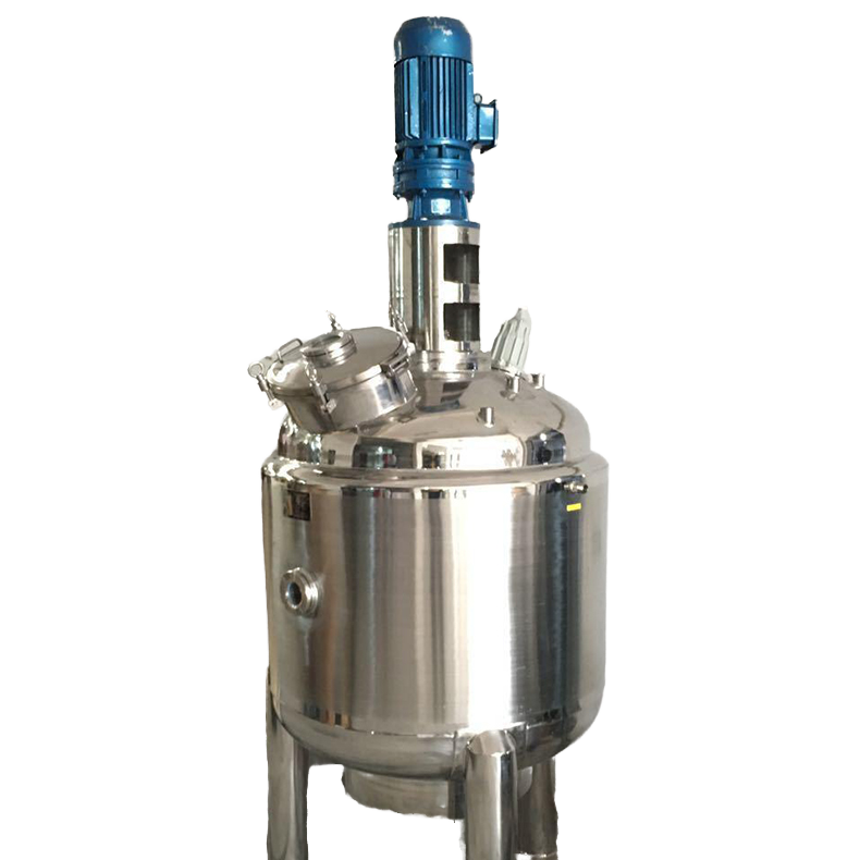 Stainless Steel Liquid Mixing Tank With Agitator And Jacketed Heating For Cosmetic Chemical Shampoo Lotion Manufacturing