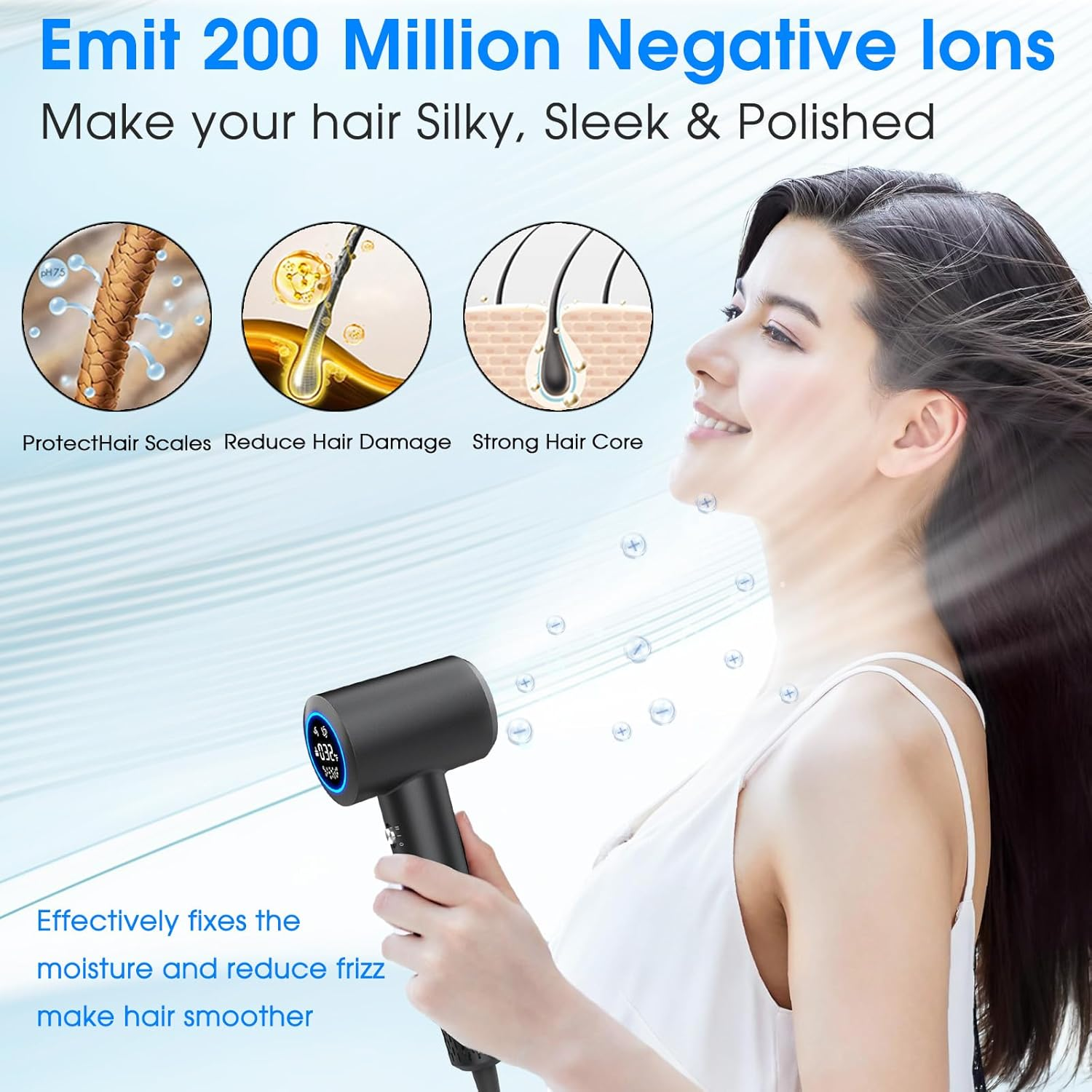 Professional Salon Exclusive Wall Mounted Electric Hair Dryer 110000 RPM High Power Motor Ionic Constant Multi Styler