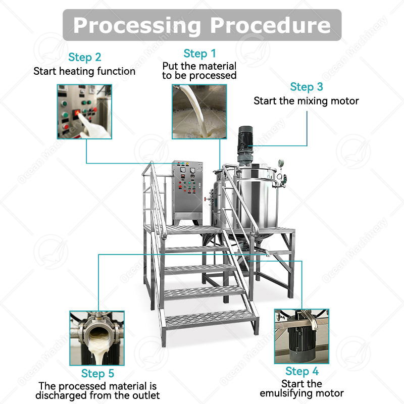 OCEAN Small Batch Beauty Cosmetic Cream Manufacturing Equipment Shampoo and Conditioner Make Machine