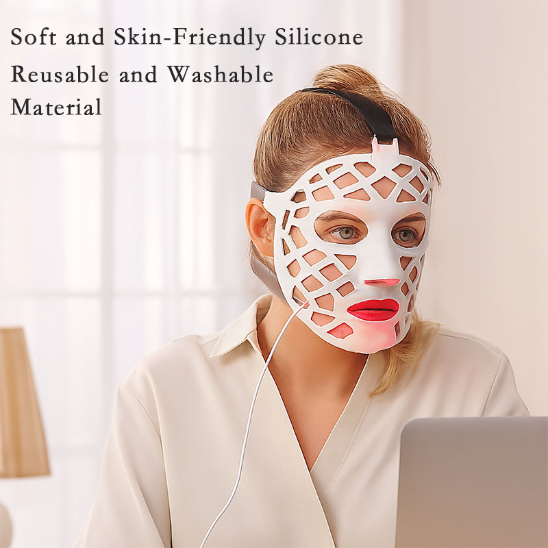 Custom Medical Grade Silicone Red Light Therapy Mask OEM LED Facial Skincare Mask Manufacturer