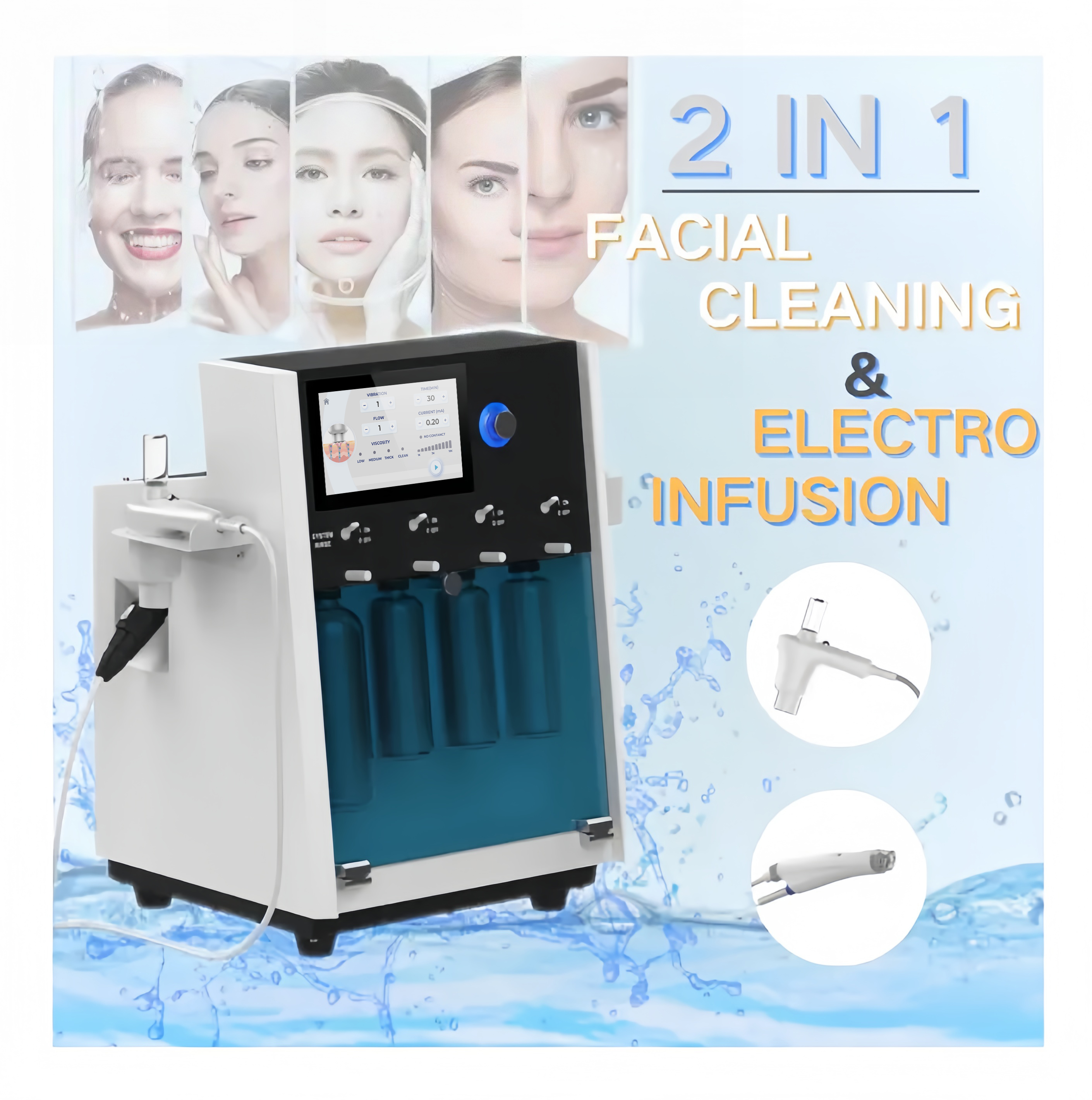 2 in 1 Facial Skin Rejuvenation Machine Anti-Wrinkle and Tightening, Commercial Beauty Salon Equipment