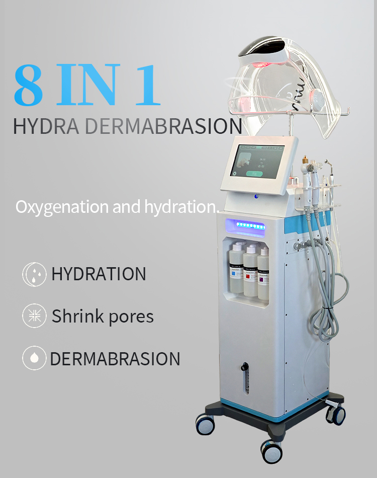 Hydro Dermabrasion Oxygen Injection Machine, Multi-functional Facial Device for Deep Cleansing