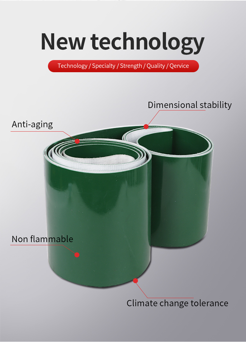 Green Grass Pattern Industrial Conveyor Belt, Anti-skid Wear-resistant and Anti-aging Assembly Line Equipment, Transmission Belt