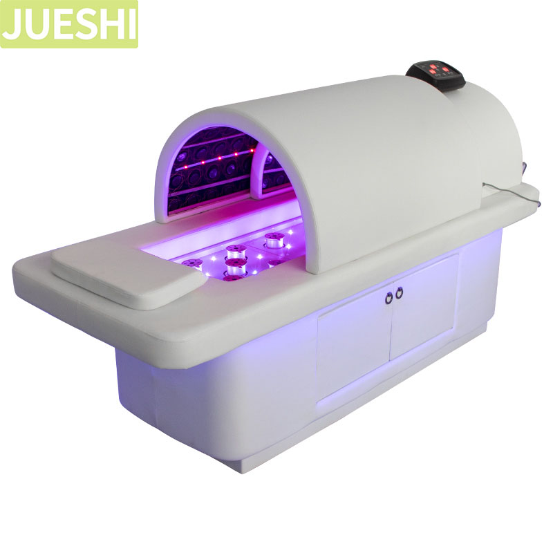 JUESHI Luxury Style Moxibustion Bed Body Therapy Bed for Beauty Salon Red Light Therapy Bed Full Body With Stand Salon Furniture
