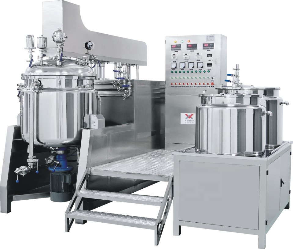 XINYOU Ointment Cosmetic Toothpaste Lotion Cream Production Line Equipment Vacuum Mixer Emulsifying Homogenizer Making Machine