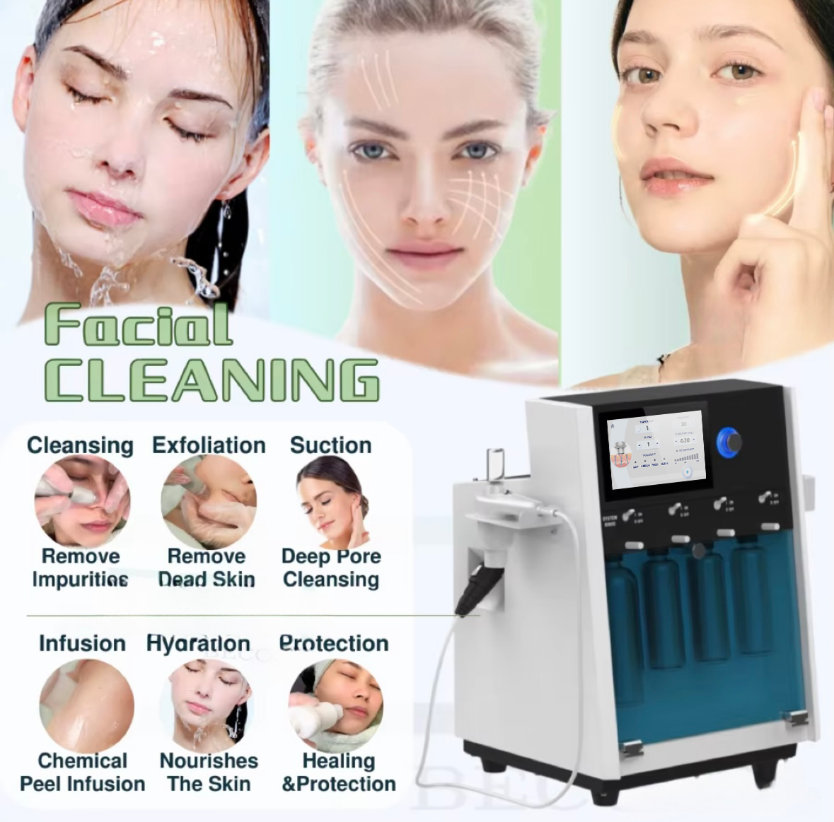 2 in 1 Facial Skin Rejuvenation Machine Anti-Wrinkle and Tightening, Commercial Beauty Salon Equipment