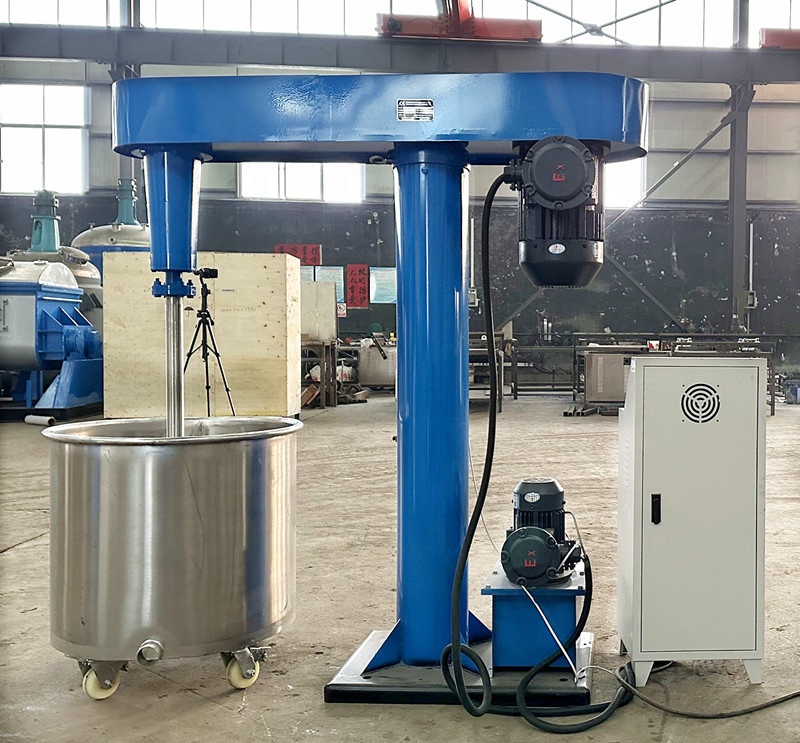 500L Paint Dispersing Mixing Machine 7.5KW High Speed Acrylic Coatings Disperser Emulsion Dissolving Dispersion Dissolver Mixer