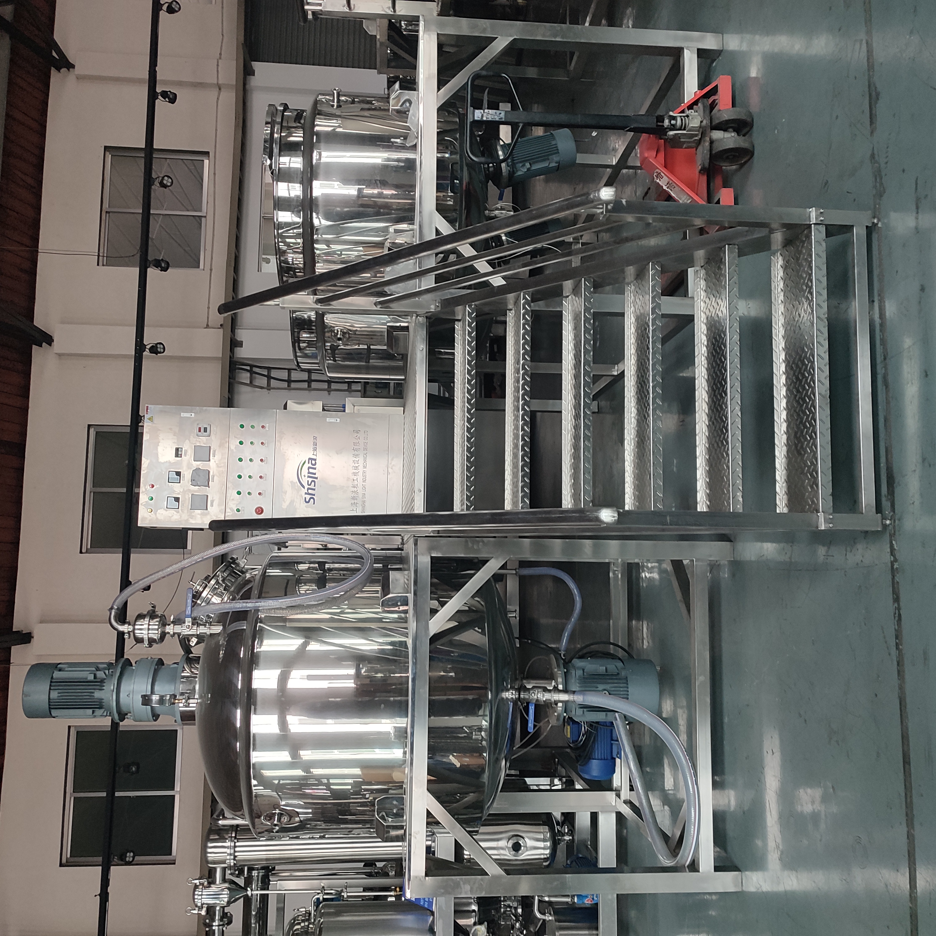 1000l Fixed Vacuum Manufacturing Plant Beauty Cream Making Machine Skin Care Cream Mixing Machine