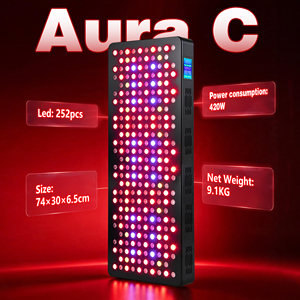 Sunsred Aura C 252 Leds 9 Wave 460nm 580nm Red And NIR Red Light Therapy Panel For Skin Beauty, Hair Regrowth And Wellness