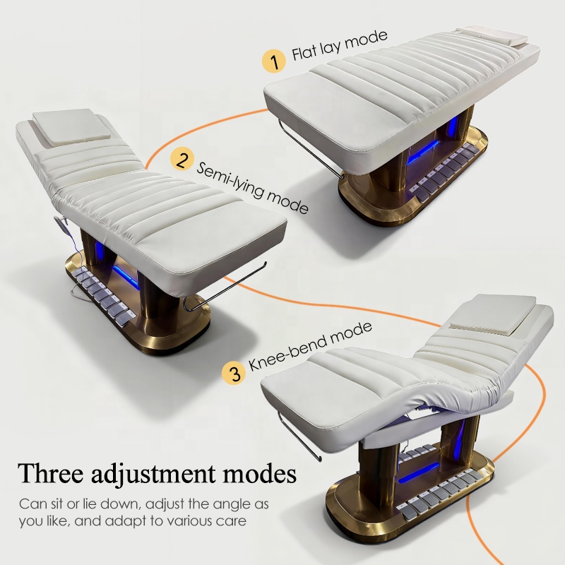 Beauty Bed Manufacturer 4 Motor Cosmetic Treatment Massage Bed with Smart Foot Control