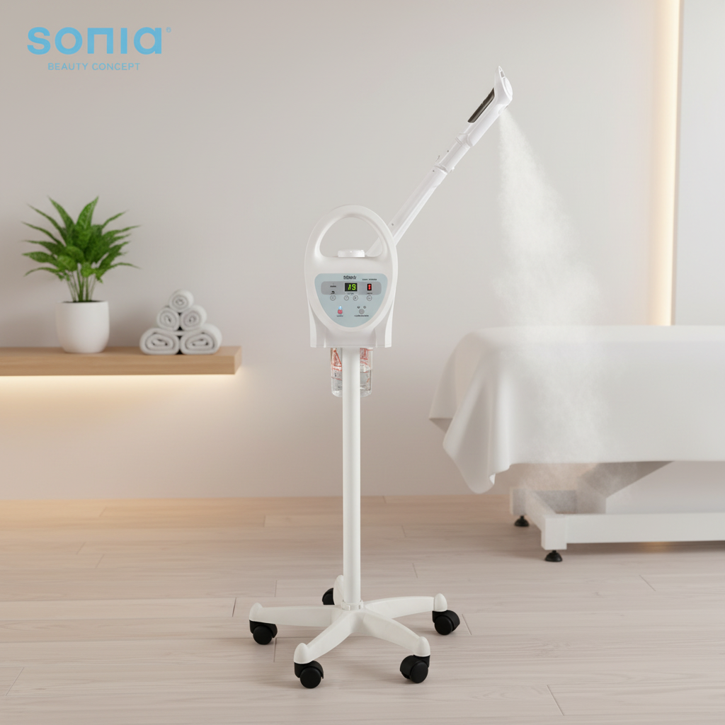 Wholesales Professional Ionic Ozone Facial Steamer Adjustable Mist &amp; Auto Water Level Detection for Salon Beauty Equipment