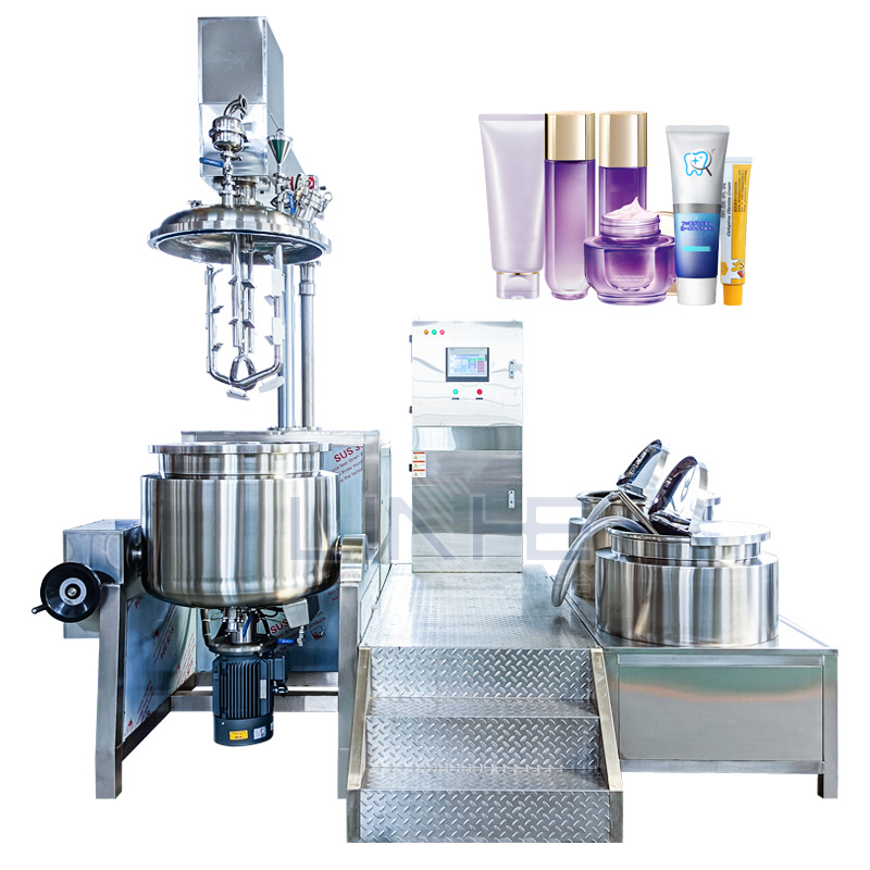 Beauty Cosmetic Manufacturing Machinery Foundation Mixing Machine Vacuum Emulsifying Mixer Face Cream Making Machine